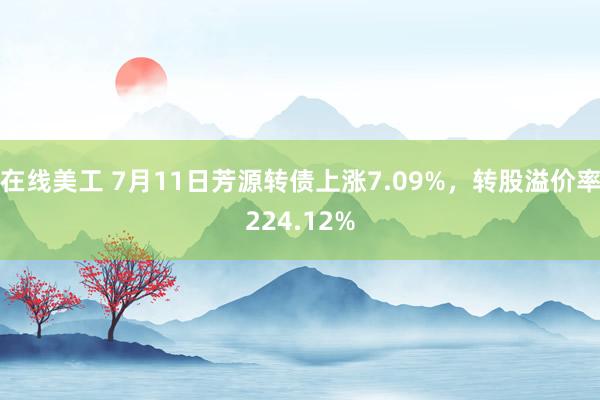 在线美工 7月11日芳源转债上涨7.09%，转股溢价率224.12%