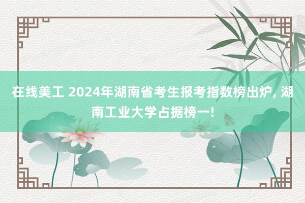 在线美工 2024年湖南省考生报考指数榜出炉, 湖南工业大学占据榜一!